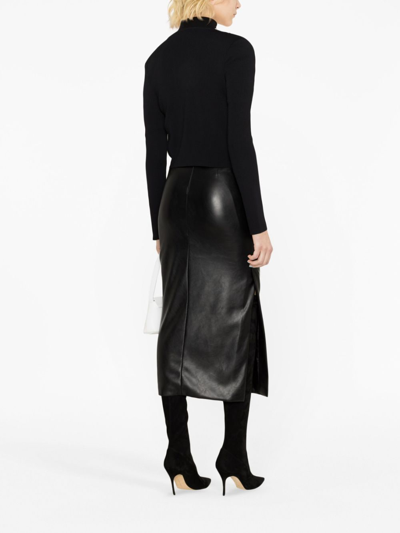 Karl Lagerfeld Notch-lapel Cropped Cardigan In Black
