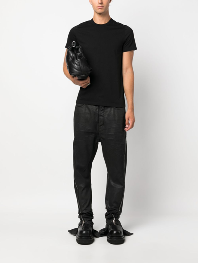 Shop Rick Owens Short-sleeved Cotton T-shirt In Black