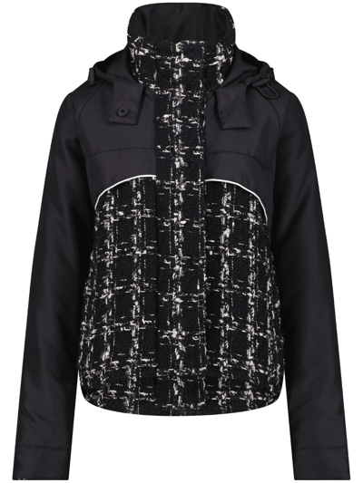 Shop Giambattista Valli Tweed Hooded Coat In Black