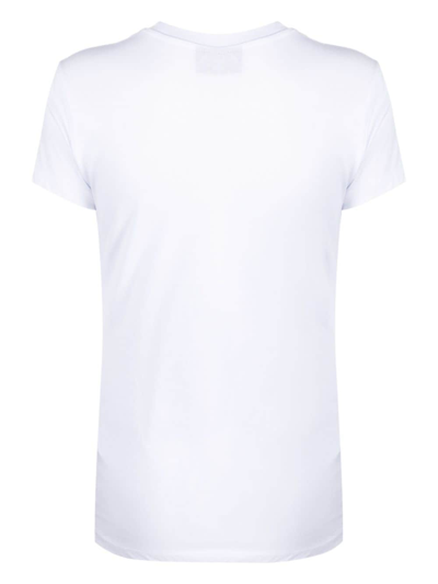 Shop Plein Sport Logo-patch Cotton T-shirt In White