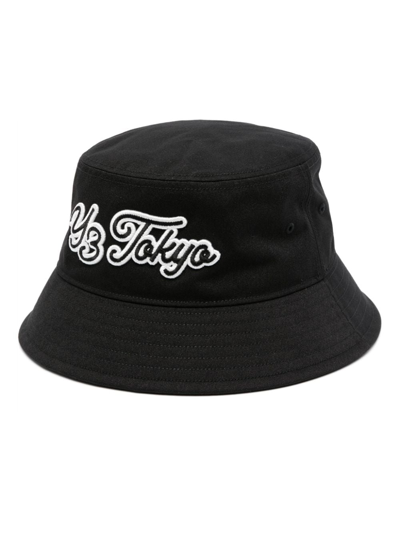 Y-3 Logo-embroidered Bucket Hat In Black