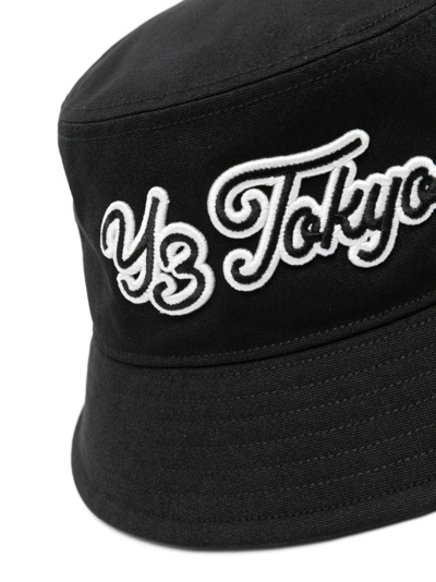 Y-3 Logo-embroidered Bucket Hat In Black
