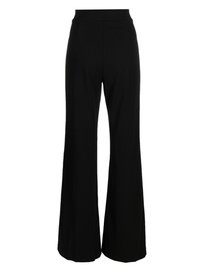 Shop Dkny High-waist Flared Trousers In Black