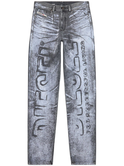 Shop Diesel 2010 D-macs 007t5 Straight-leg Jeans In Grey