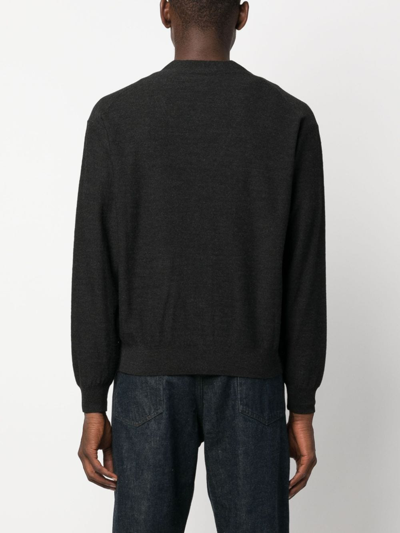 Shop Lemaire Mélange-effect Wool Blend Cardigan In Grey