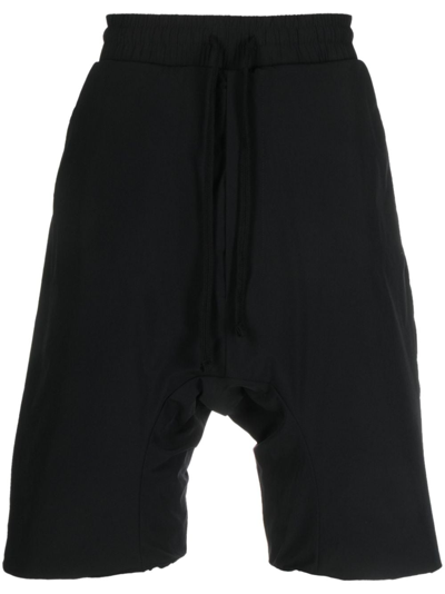 Shop Thom Krom Elasticated-waist Drop-crotch Shorts In Black