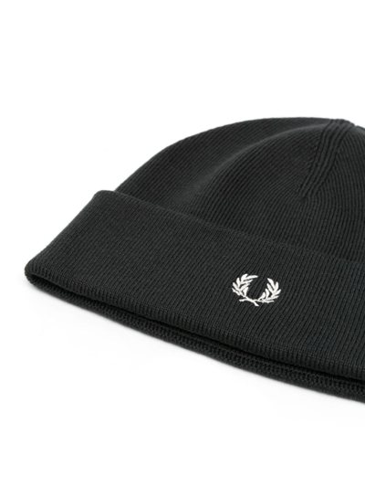Fred Perry Fp Merino Cotton Beanie Accessories In Green