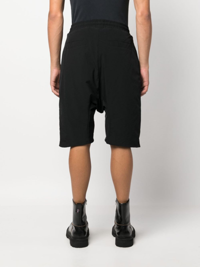 Shop Thom Krom Elasticated-waist Drop-crotch Shorts In Black