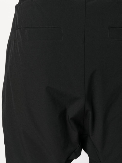 Shop Thom Krom Elasticated-waist Drop-crotch Shorts In Black