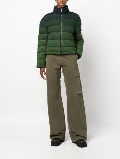 Shop Missoni Gradient-effect Puffer Jacket In Green