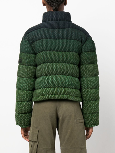 Shop Missoni Gradient-effect Puffer Jacket In Green