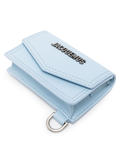 Shop Jacquemus Le Porte Azur Strap Wallet In Blue