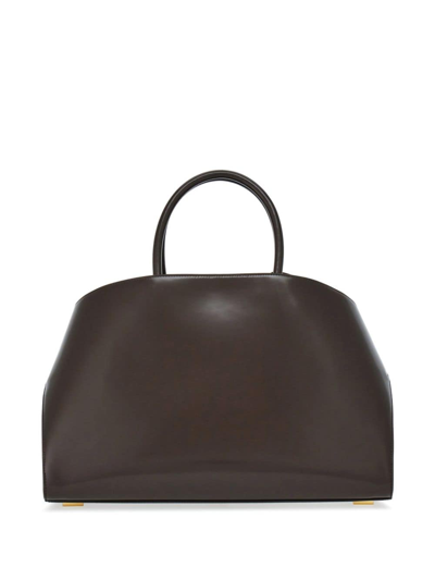Ferragamo Medium Hug Leather Tote Bag In Brown