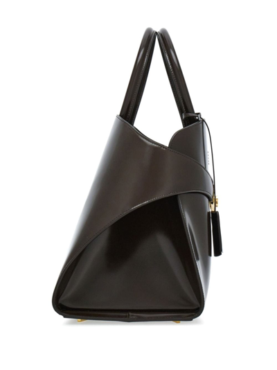 Ferragamo Medium Hug Leather Tote Bag In Brown