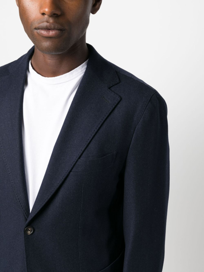 Shop Eleventy Single-breasted Wool Blend Suit In Blue