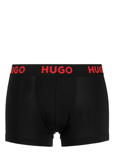 Hugo Boss Three-pack Black Boxers In Black