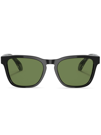 Shop Giorgio Armani Square-frame Tinted Sunglasses In Black
