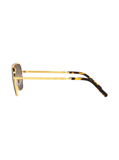 Ray Ban Rb3636 9196g5 Square Polarized Sunglasses In Gold