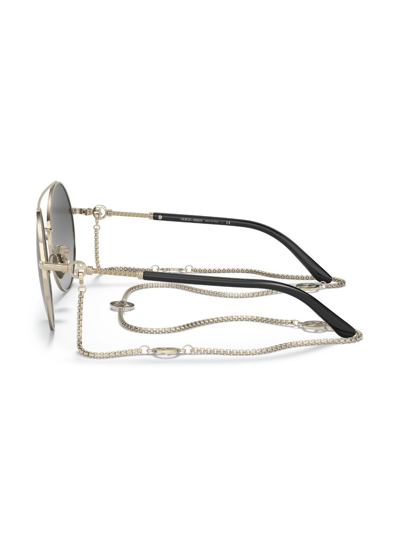 Giorgio Armani Rounded Frame Tinted Sunglasses In Gold