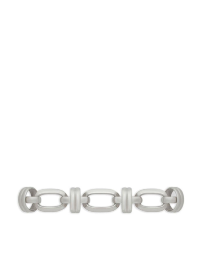Shop Saint Laurent Deco Chain Bracelet In Grey