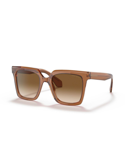 Giorgio Armani Sunglasses In Acetate In Brown