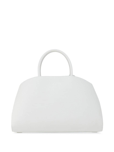 Ferragamo Medium Hug Leather Tote Bag In White
