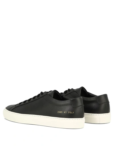 Shop Common Projects "achilles Contrast Sole" Sneakers In Black