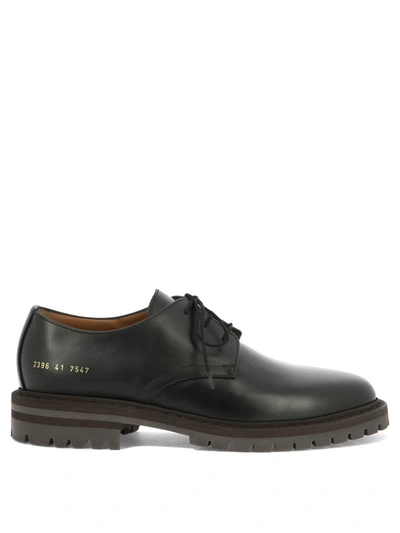 Shop Common Projects "officer's Derby" Lace-ups In Black