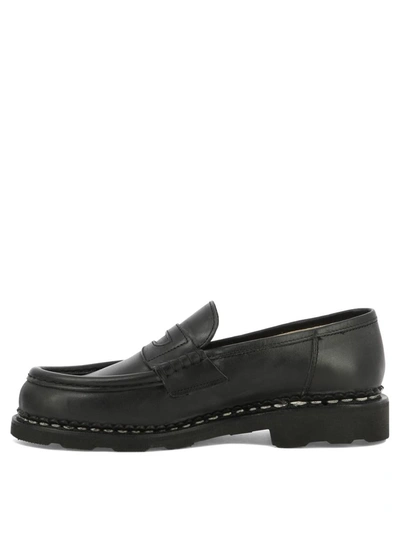 Paraboot Orsay Leather Moccassin Loafers In Black