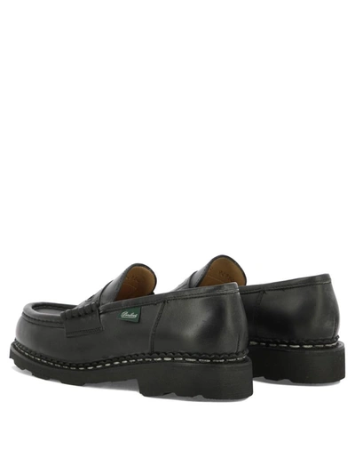 Paraboot Orsay Leather Moccassin Loafers In Black