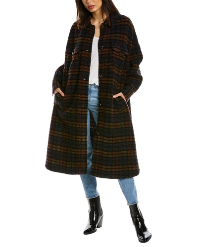 Shop Isabel Marant Étoile Fontizi Wool-blend Coat In Brown