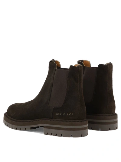 Shop Common Projects Chelsea Ankle Boots In Brown