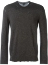 Lanvin Frayed Classic Jumper In Grey