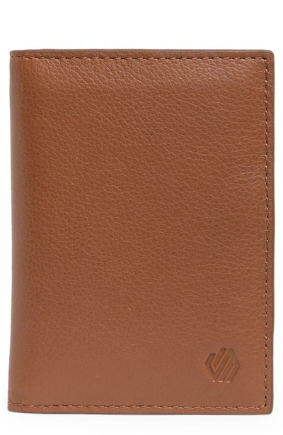 Shop Johnston & Murphy Leather Bifold Wallet In Tan