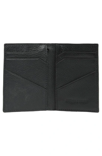 Shop Johnston & Murphy Leather Bifold Wallet In Black