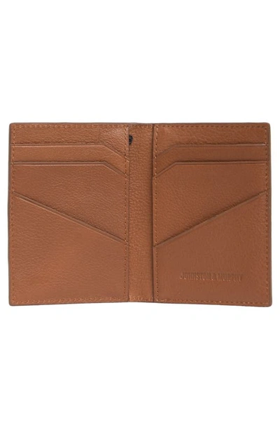 Shop Johnston & Murphy Leather Bifold Wallet In Tan