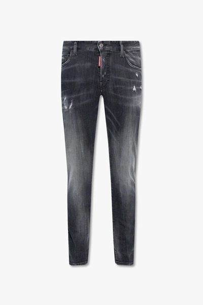 Shop Dsquared2 Grey ‘skater' Jeans In New