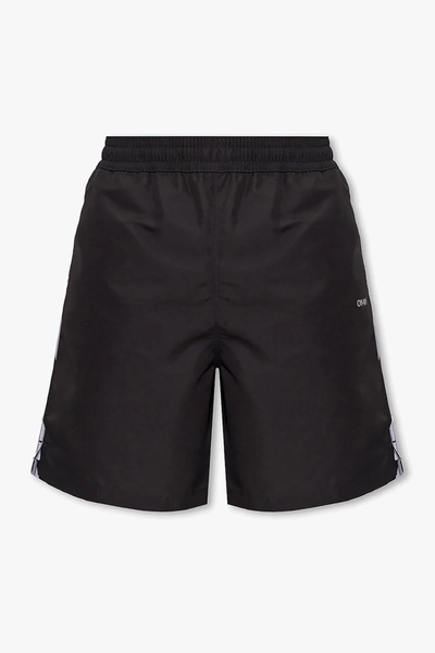 Shop Off-white Black Swimming Shorts In New