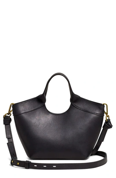 Shop Madewell The Mini Sydney Cutout Leather Tote In Black