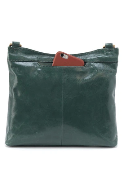 Shop Hobo Cambel Leather Crossbody Bag In Sage Leaf