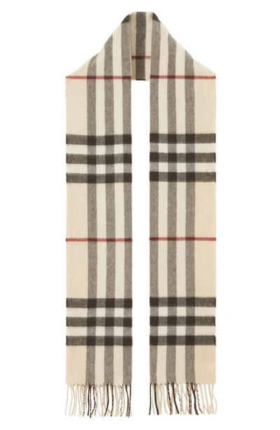 Burberry Vintage-check Print Scarf In Stone