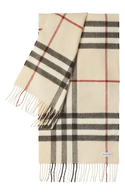 Burberry Vintage-check Print Scarf In Stone