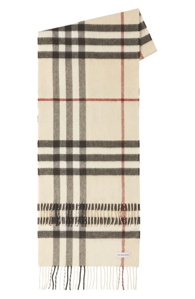 Burberry Vintage-check Print Scarf In Stone