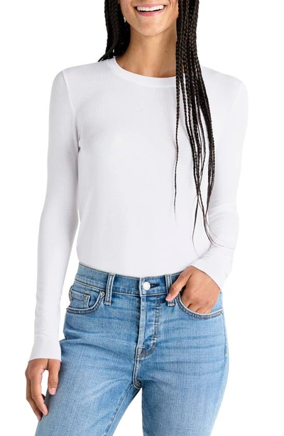 Shop Splendid Long Sleeve T-shirt In White