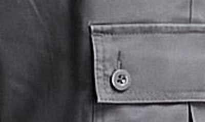 Shop Asos Design Tapered Cargo Pants In Dark Grey