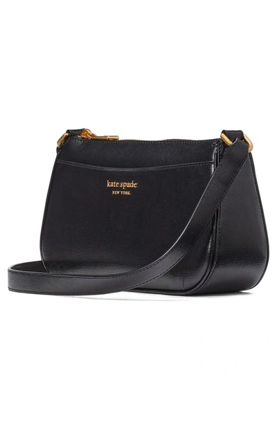 Shop Kate Spade Small Bleecker Saffiano Leather Crossbody Bag In Black