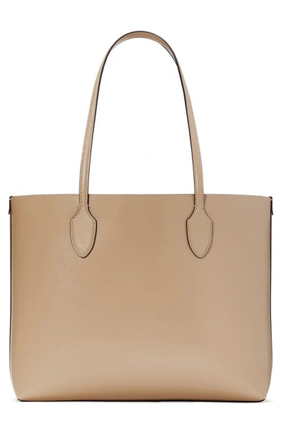 Kate Spade Large Bleecker Leather Tote In Timeless Taupe