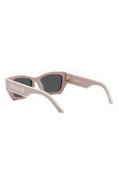 Shop Dior 'pacific S2u 53mm Square Sunglasses In Shiny Pink / Smoke