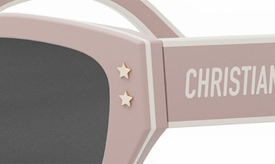 Shop Dior 'pacific S2u 53mm Square Sunglasses In Shiny Pink / Smoke