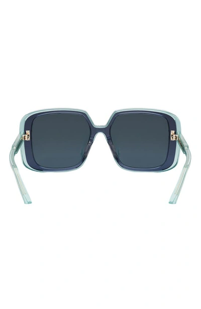Shop Dior ‘highlight S3f 56mm Square Sunglasses In Shiny Blue / Blue